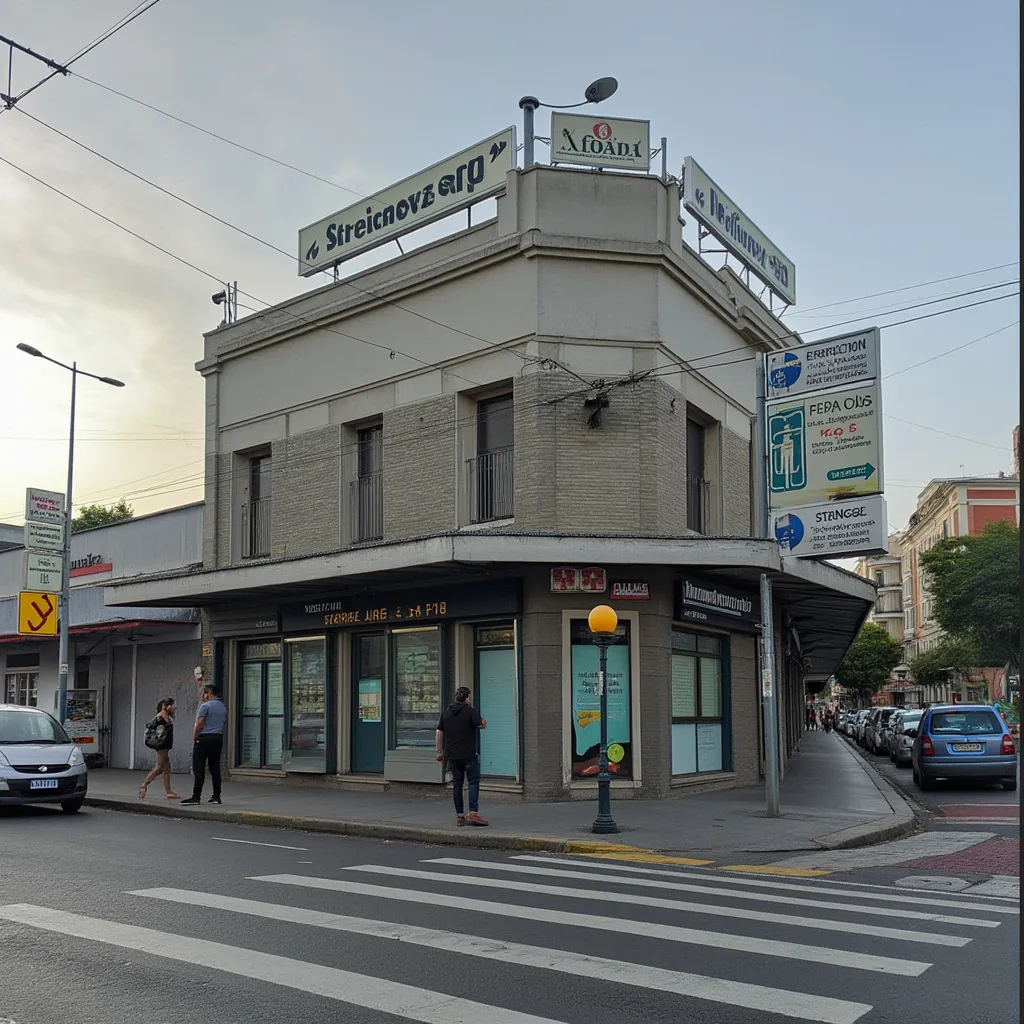 Estación EstacionesARG en una zona urbana concurrida de Argentina